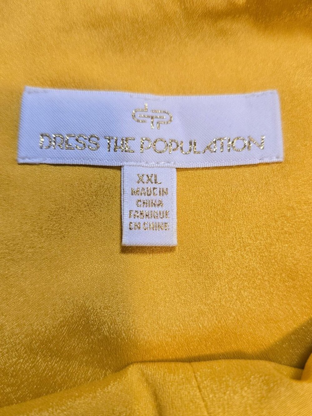 Dress The Population Yellow Crochet Lace Dress XXL EUC - Picture 6 of 10